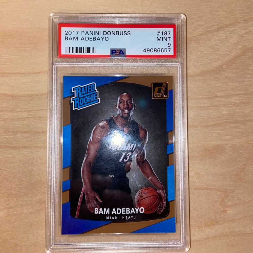 Bam Adebayo Panini Donruss Base Rookie Cards PSA 9 2017 #187